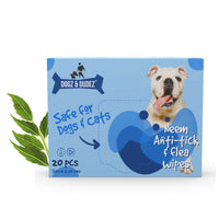 Neem Tick & Flea Repellent Wipes for Dogs and Cats - 15 x 20 cm, 20 wipes